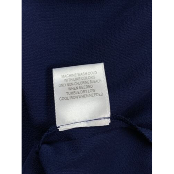 NWOT ModCloth Balloon Sleeve Blue Blouse Top V-neck Pullover Size Large - Picture 10 of 10